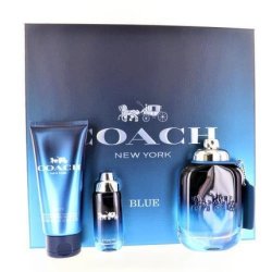COACH BLUE 3 Piece Gift Set 3.3 oz Eau de Toilette Spray