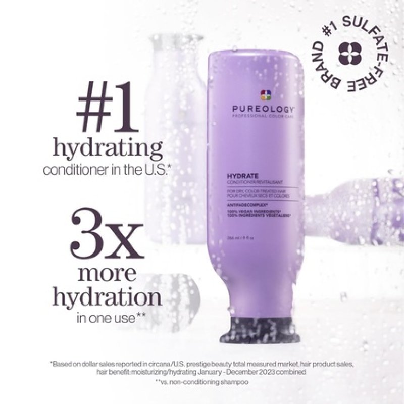 Pureology Hydrate Conditioner for Dry or Color-Treated Hair Restores Moisture