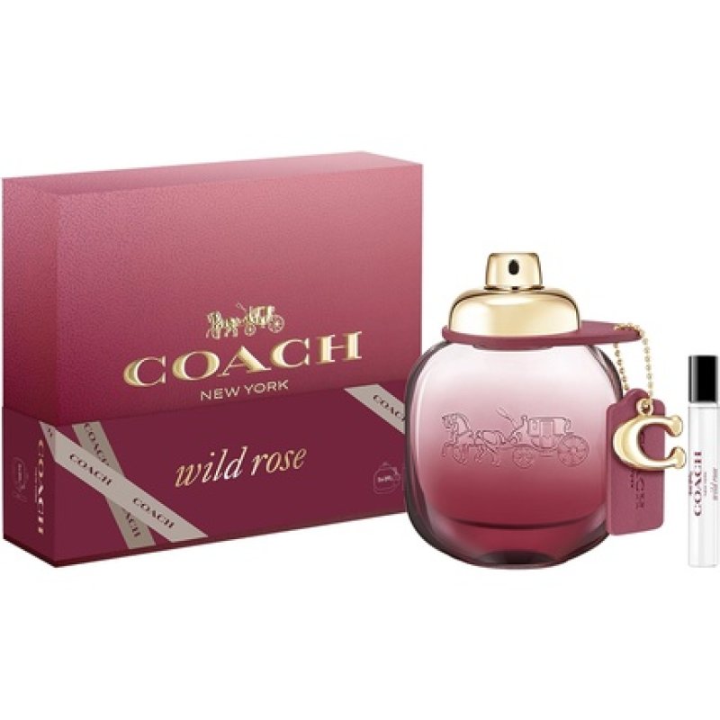 Coach Wild Rose Gift Set Eau De Parfum 50ml Travel Spray 7.5ml