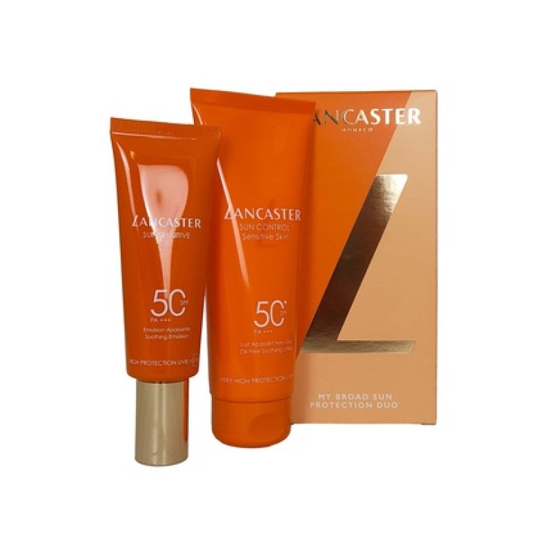 Lancaster Sun Care Set Soothing Emulsion 50ml Oil Free Soothing Lotion 50ml Spf50