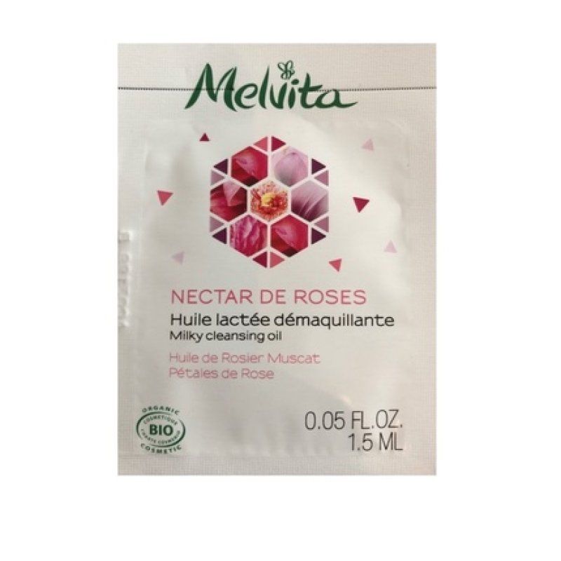 Melvita Nectar De Roses Organic Cleansing Oil For Face Sample - 15 Ml