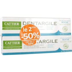 Cattier Dentargile Refreshing Toothpaste 75ml - Pack of 2