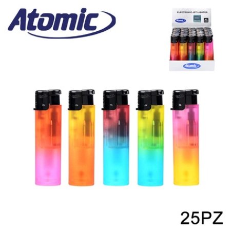 Atomic Coney Lighter Oval Turbo 2-Tone Rubber Assorted Pack Of 25