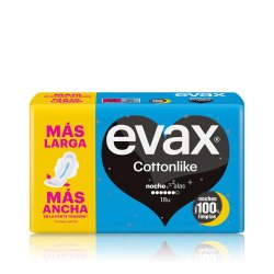 Evax Evax Cottonlike Night With Wings Sanitary Towels 18 Units