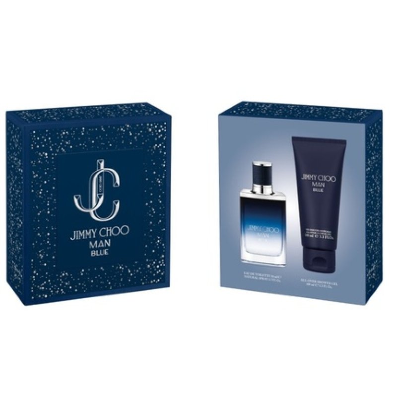 Jimmy Choo Man Blue Eau De Toilette Spray 50ml Shower Gel 100ml