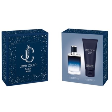 Jimmy Choo Man Blue Eau De Toilette Spray 50ml Shower Gel 100ml
