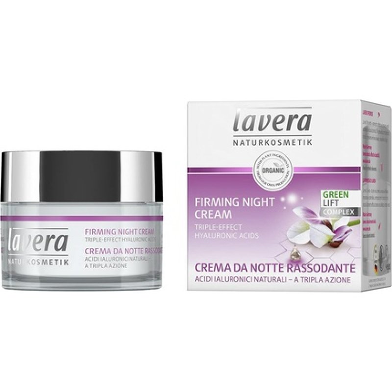Lavera Firming Night Cream Karanja Anti-Age Hyaluronic Acid Moisturizes and Reduces Wrinkles 50ml