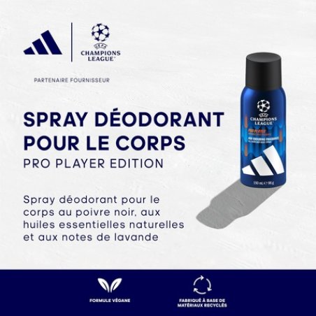 Adidas UEFA Champions League Pro Player Edition Body Spray Deodorant
