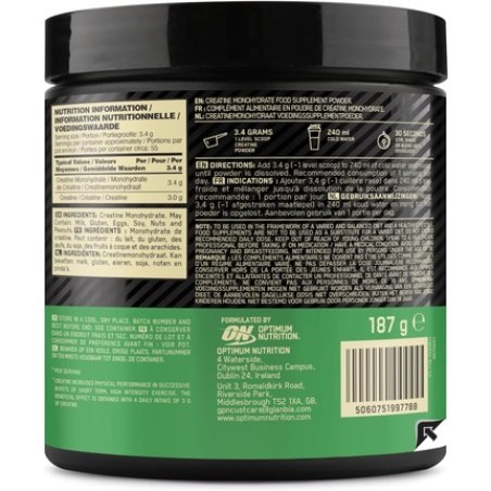 Optimum Nutrition Micronised Creatine Powder 100% Pure Creatine Monohydrate