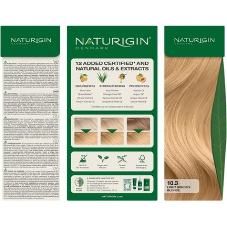 Naturigin Light Golden Blonde Hair Dye 103 Permanent Hair Color with Natural Ingredients