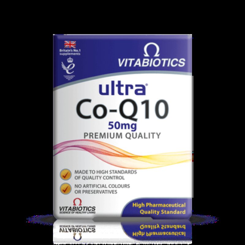 Vitabiotics Ultra Co-Q10 50mg High Grade Ubiquinone for Heart Health 60 Tablets