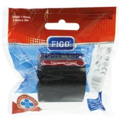 Figo Bandage Sports Tape For Muscle Fixture 38 Cm X 3 M Black & White Assorted
