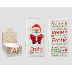 Cepewa Handkerchiefs Santa - 10 Pieces Pack, 3 Layers, Assorted Designs