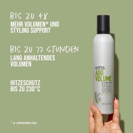 KMS Addvolume Styling Foam for Fine to Medium Strength Weak Hair