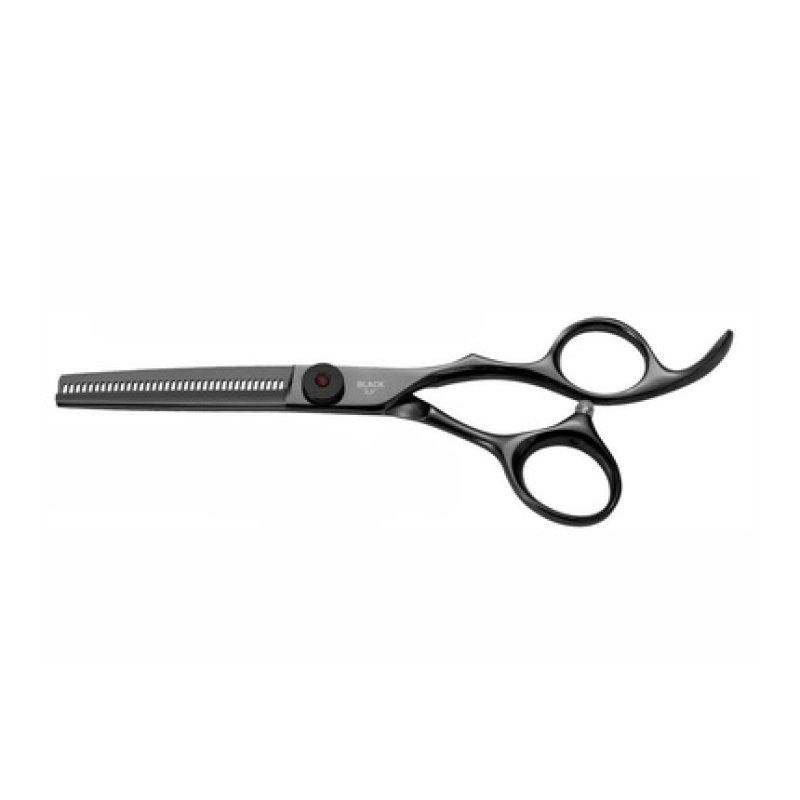 Rickiparodi Professional Black Titanium Thinning Scissors For Men