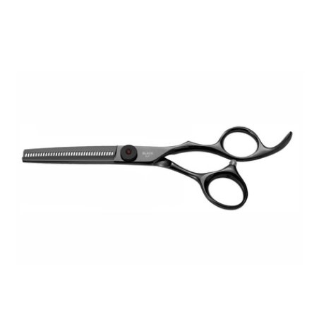 Rickiparodi Professional Black Titanium Thinning Scissors For Men
