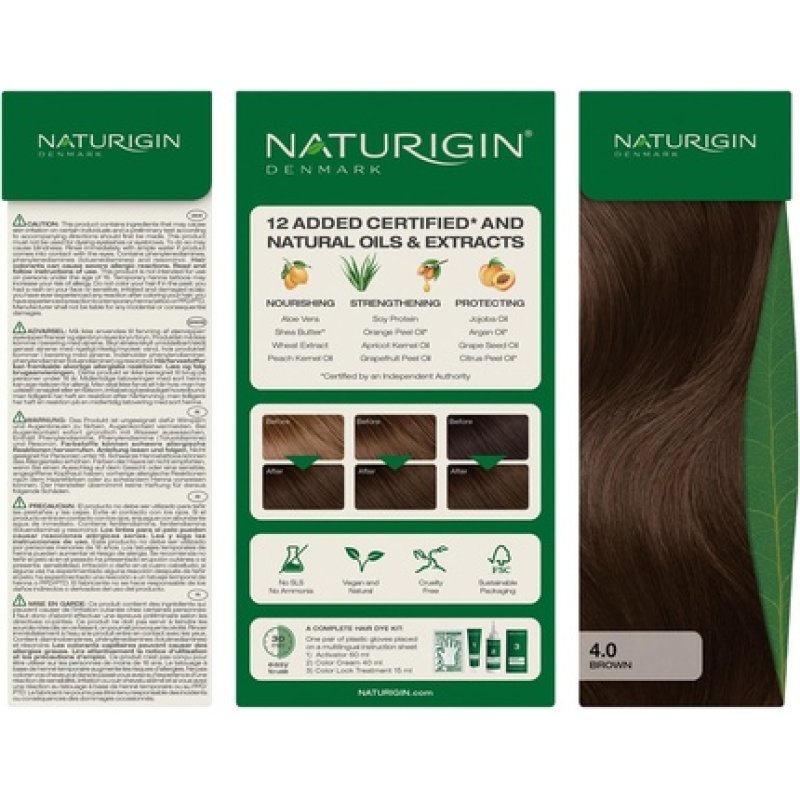 Naturigin Brown Hair Dye 40 Permanent Hair Color with Natural Ingredients
