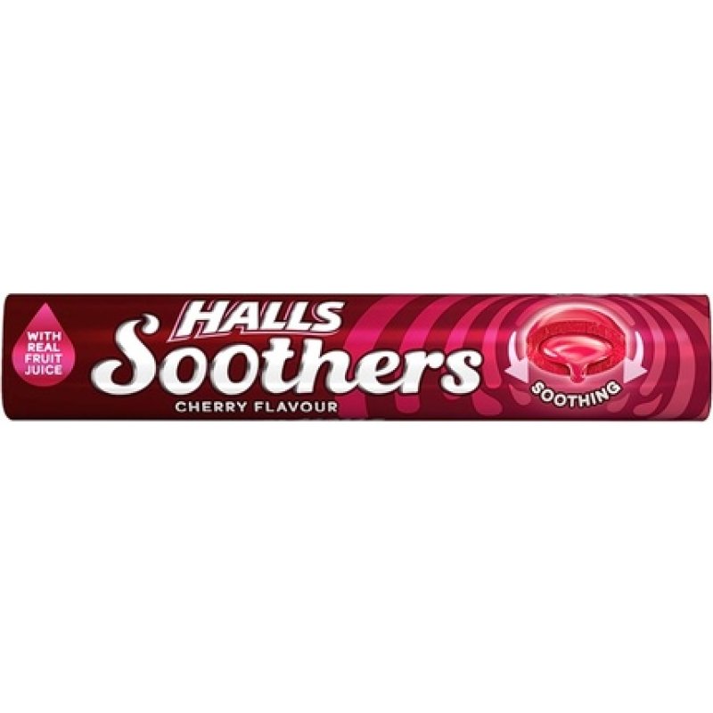 Halls Medicated Cough Drops Soothers Cherry