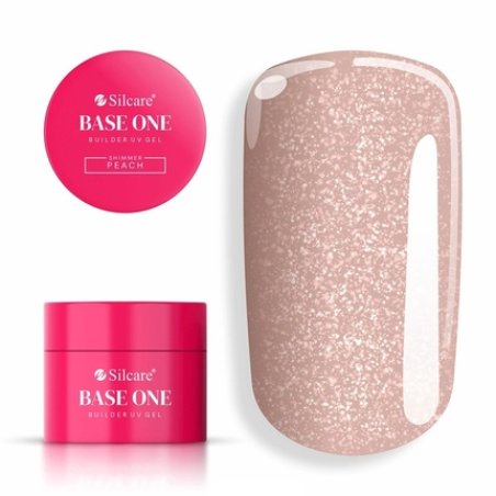 Silcare Base One Builder Gel Shimmer Peach 100g