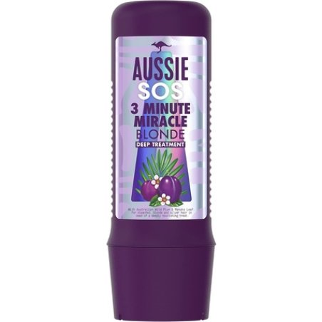 Aussie Blonde Intensive Hair Care 3 Minute Miracle with Hemp and Wild Plum Seed Extracts for Dry Hair 225ml