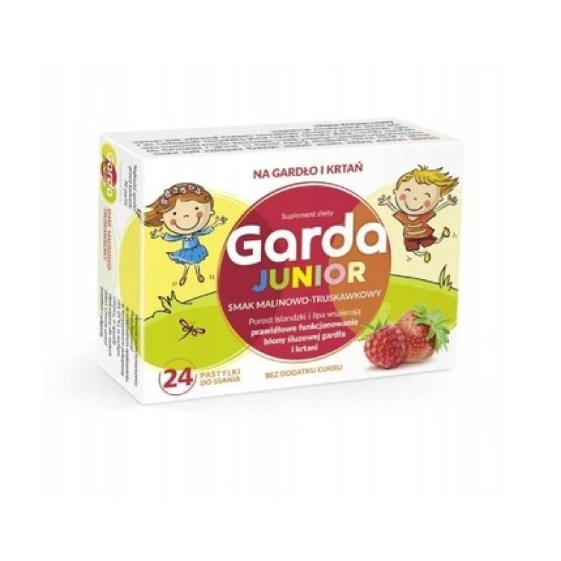 Garda Junior Raspberry-Strawberry Flavor, 24 Lozenges