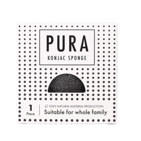 Sister Young Pura Konjac Sponge Black Facial Cleansing Sponge