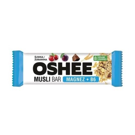 Oshee Musli Bar Dietary Supplement Cereal Bar Plum Cranberry 40g