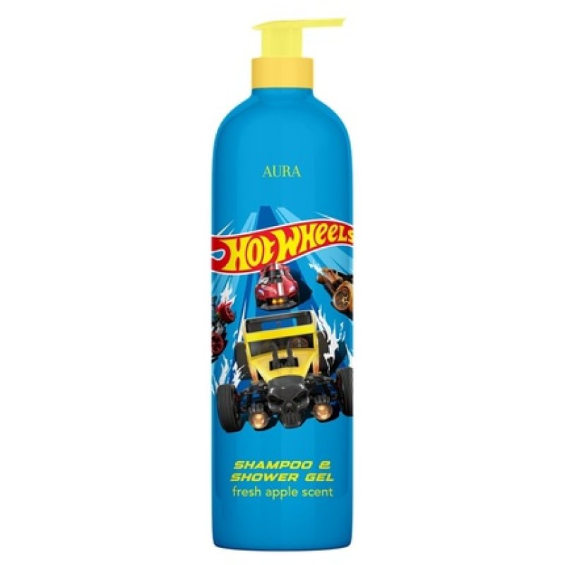 Aura Hot Wheels Shampoo & Shower Gel Fresh Apple 1000ml