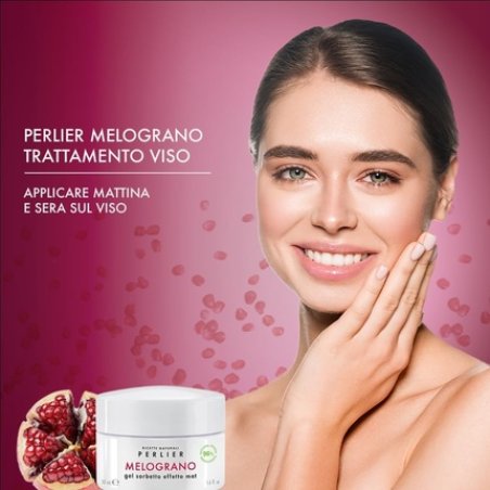 Perlier Gel Sorbet Effect Mat Facial Treatments Moisturizing Pomegranate Vegan 50ml