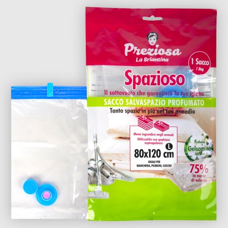 Space Saving Vacuum Bags for Duvet and Pillows 80 x 120 cm Jasmine Fragrance