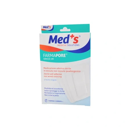 Farmac Zabban Med's Farmapore Adhesive Sterile Hypoallergenic Dressing 10cm X 15cm