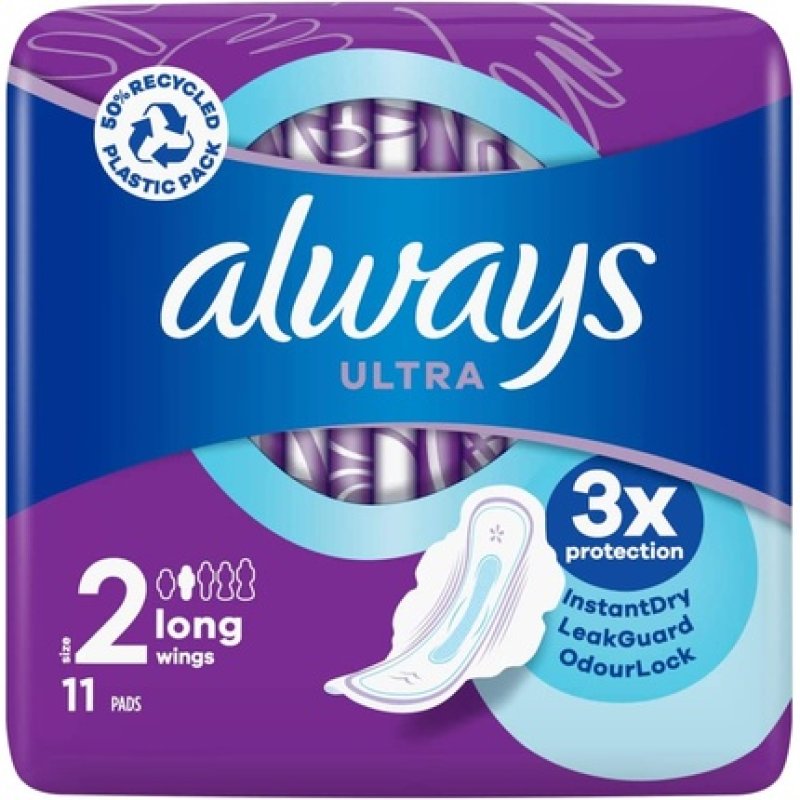 Always Ultra Long Sanitary Napkins with Wings Size 2