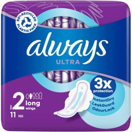 Always Ultra Long Sanitary Napkins with Wings Size 2