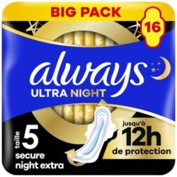 Always Ultra Secure Night Extra Size 5 with Wings 16 Towels