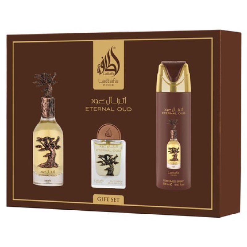 Lattafa Pride Eternal Oud Eau De Parfum 100 Ml Eau De Parfum 20 Ml Deodorant 200 Ml