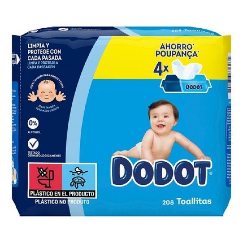 DODOT Wipes 256 Wipes 4 Packs of 64 Wipes