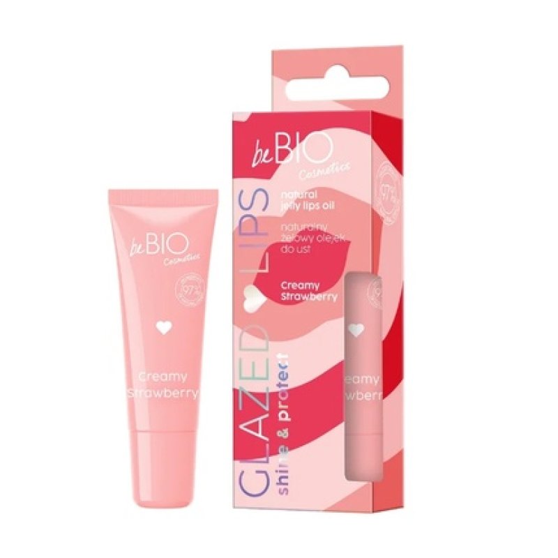 Be Bio Glazed Lips Natural Gel Lip Oil Creamy Strawberry 10ml