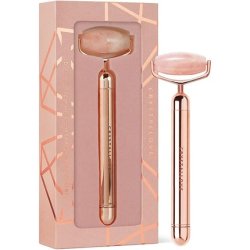 Crystallove Rose Quartz Pulsating Facial Roller Massager