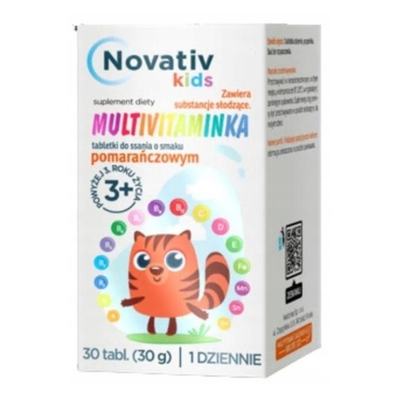 Novativ Kids Multivitamin Orange Flavor 30 Tablets