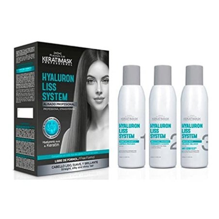 Keratimask Professional Brazilian Hair Straightening Kit with Keratin and Hyaluronic Acid Free of Formol and Parabens