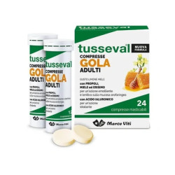 Marco Viti Pharmaceuticals Tusseval Throat Adults 24 Tablets Lemon And Honey Flavor
