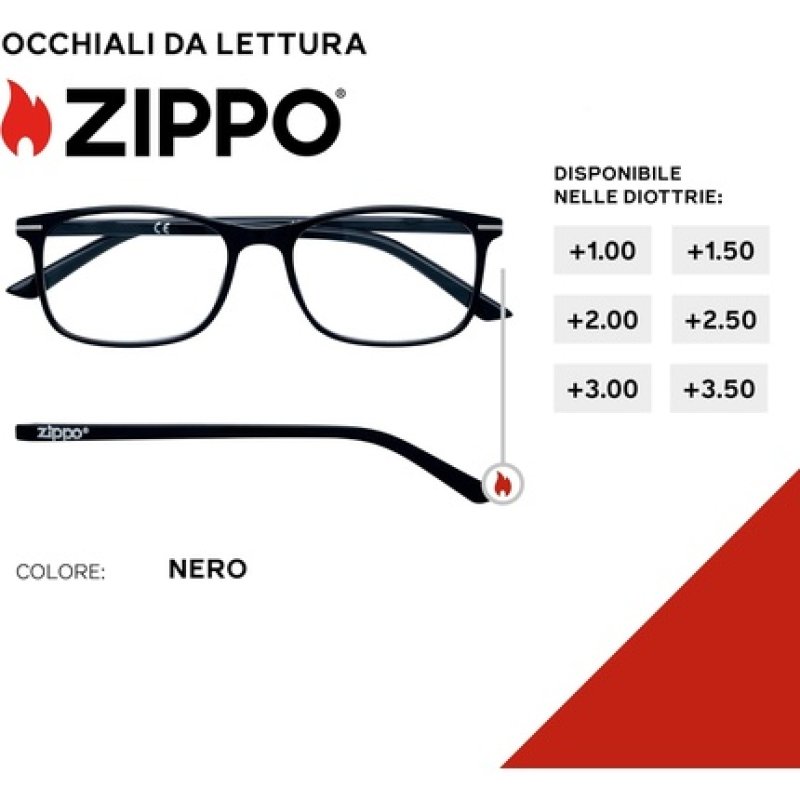 Zippo Reading Glasses 1.50 - Model 31z-B24-Blk150
