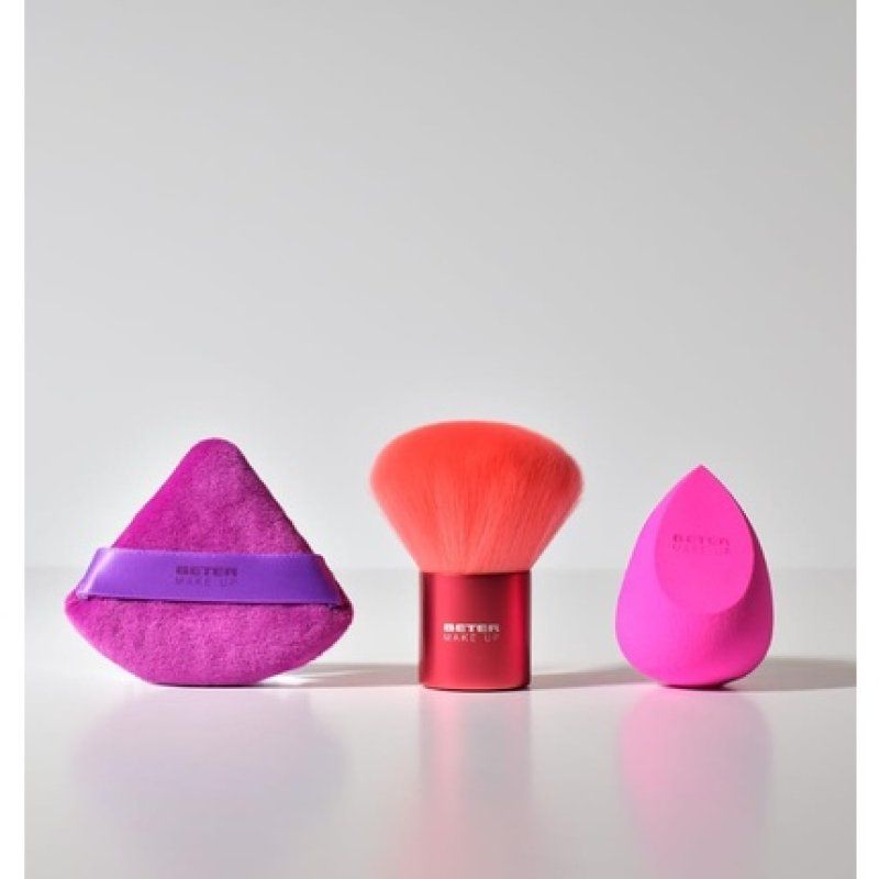 Beter Kabuki Brush and Sponge Set Unique Glow for Makeup
