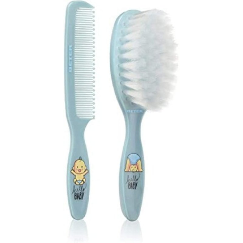 Beter Newborn Baby Comb & Brush Set with Extra-Soft Bristles