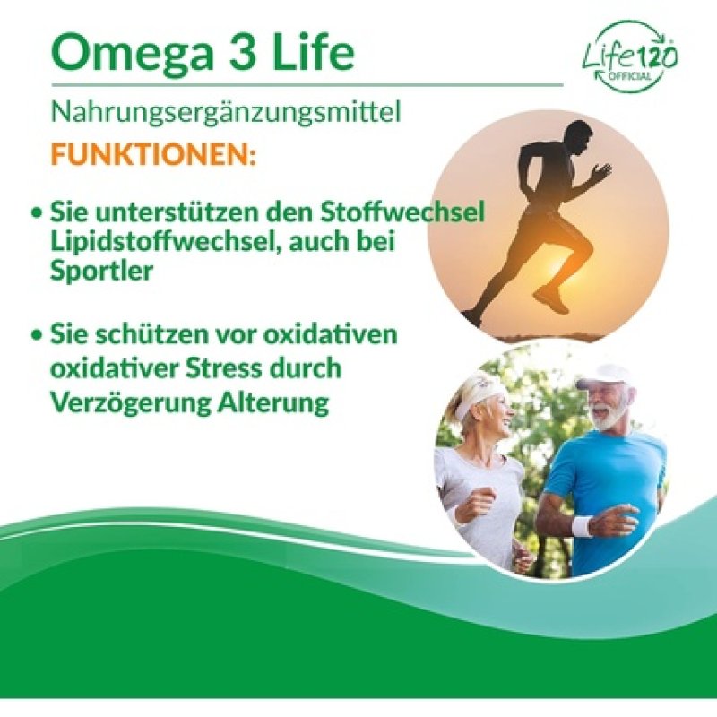 Life 120 Omega 3 Supplement with Fish Oil - 120 Pearls