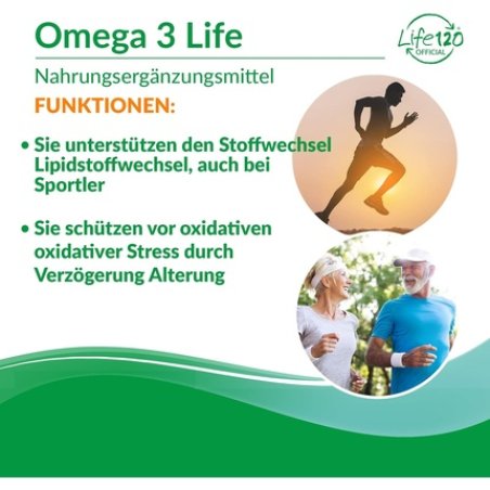 Life 120 Omega 3 Supplement with Fish Oil - 120 Pearls