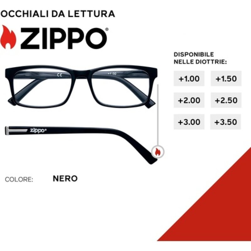 Zippo Reading Glasses with Soft Line Frame for Men