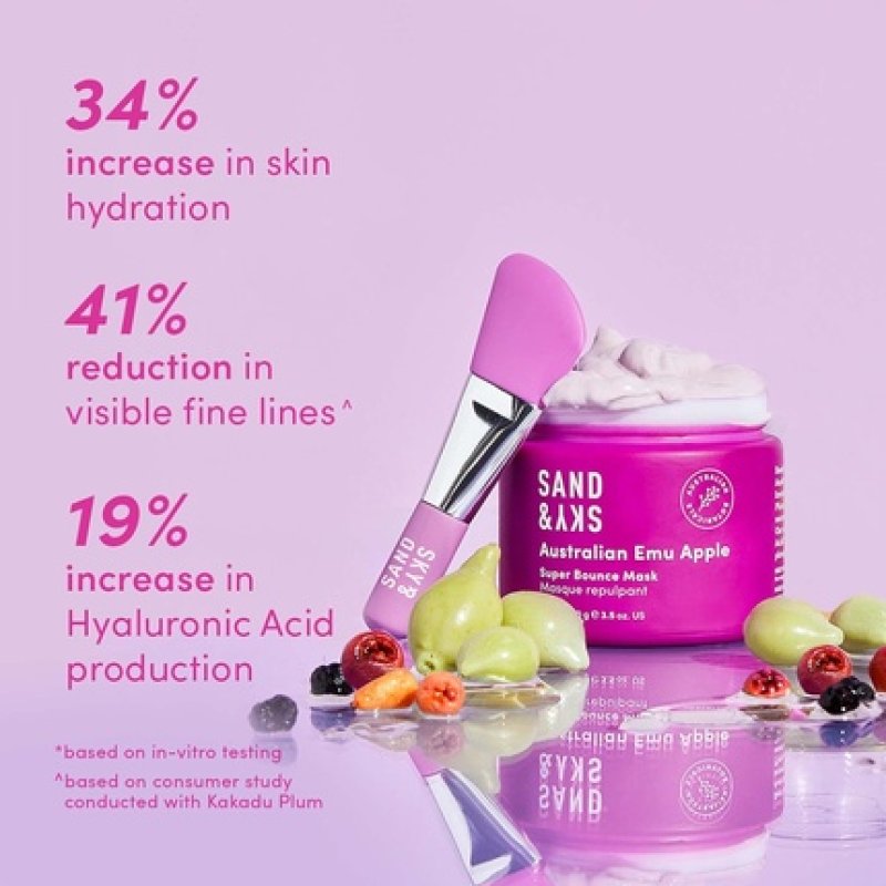 Sand & Sky Australian Glow Berries Super Bounce Face Mask Hydrating and Moisturising