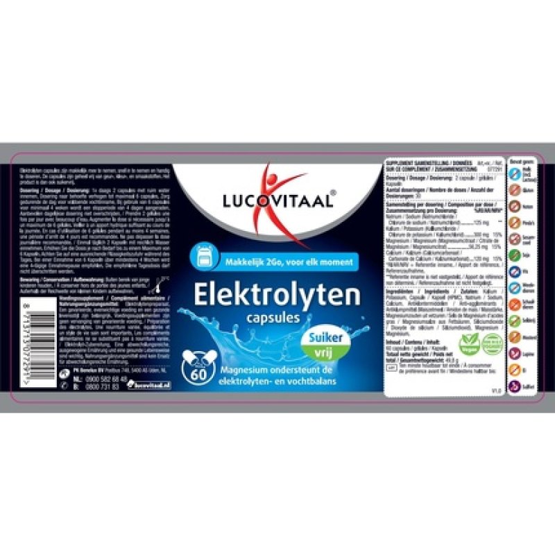 Lucovitaal Electrolyte Capsules Essential For Hydration And Recovery