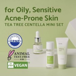 iUNIK Centella Mini Set Travel-Friendly Skincare Set Tea Tree Relief Toner Serum Centella Calming Gel Cream